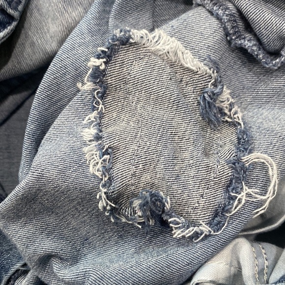 Lane Bryant distressed skinny jeans size 26 raw hem high waisted - Picture 7 of 14